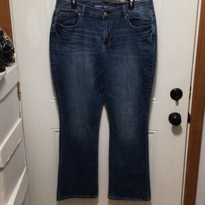 Old Navy Women's Dark Blue Curvy Mid Rise Bootcut Jeans